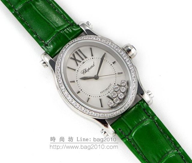 Chopard手錶 蕭邦快樂鑽系列 橢圓型機械6T28新款 蕭邦時尚女表 蕭邦機械女士腕表  hds1841
